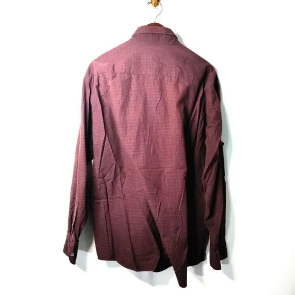 J. Crew Men XL Plaid Check Long Sleeve Cotton Button Down‎ Casual Work Shirt VTG